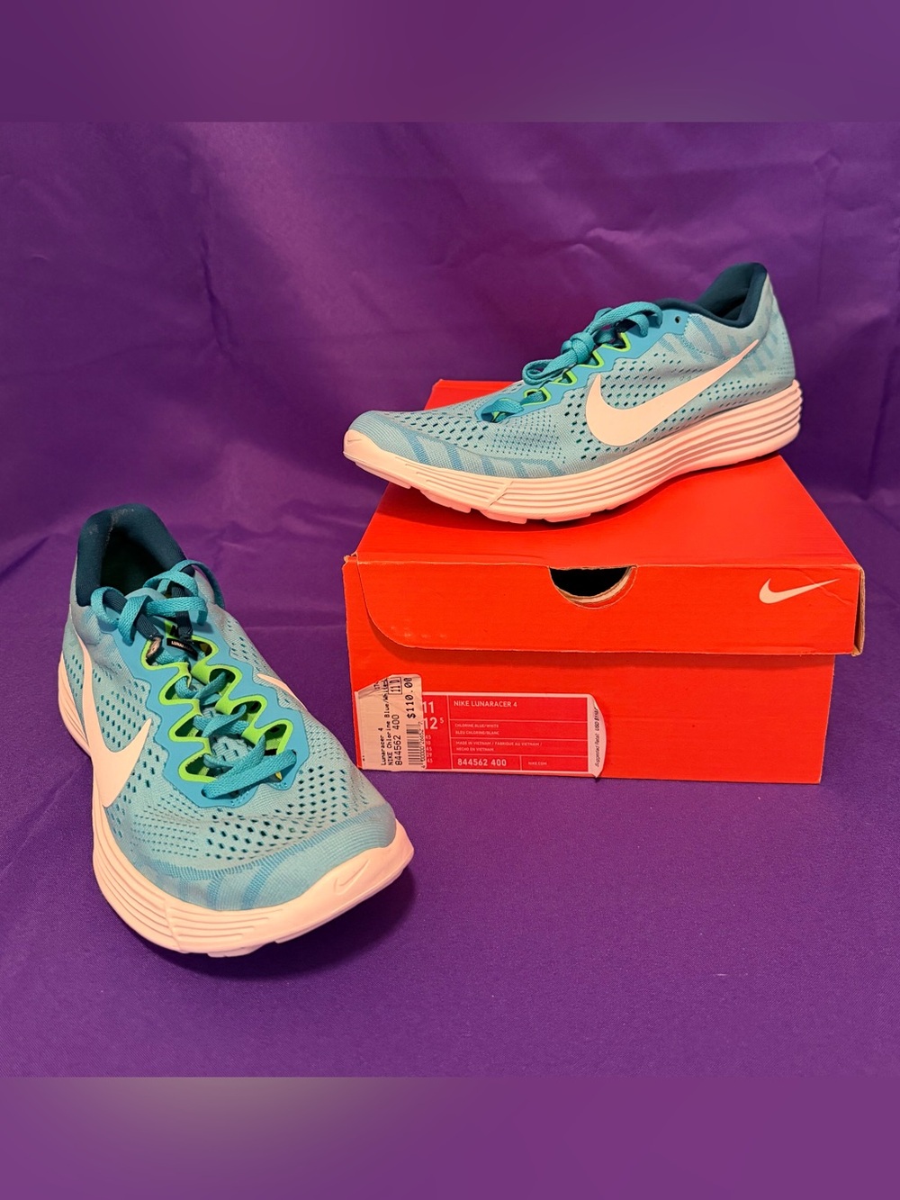 Men’s Nike Lunaracer 4 Chlorine Blue & White Size 11 Unworn